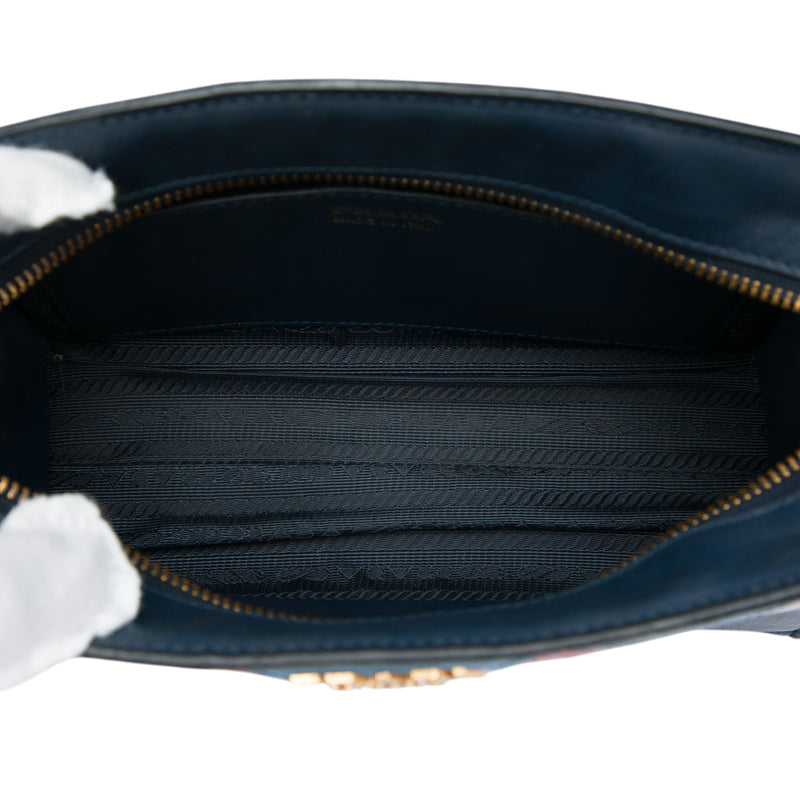 Medium Saffiano Trimmed City Calf Greca Esplanade Crossbody - Image 4