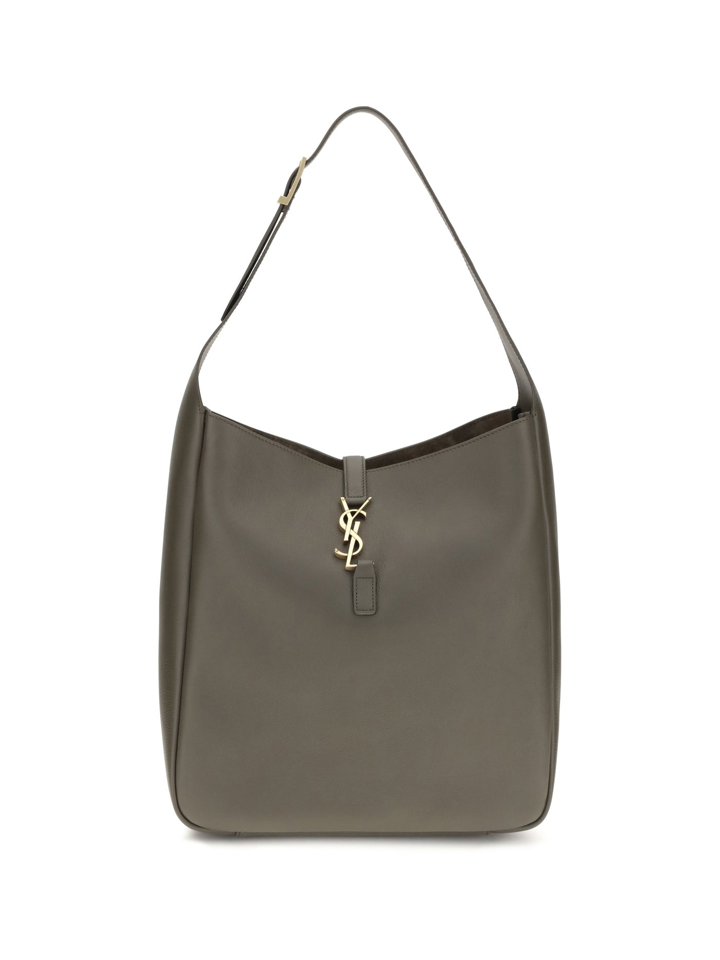 Saint Laurent Le 5 À 7 Shoulder Bag — Gray Calf Leather Bos Taurus