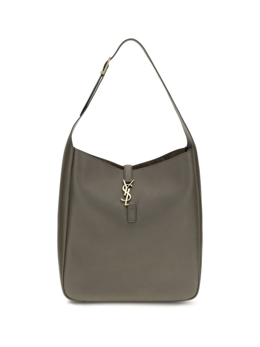 Saint Laurent Le 5 À 7 Shoulder Bag — Gray Calf Leather Bos Taurus