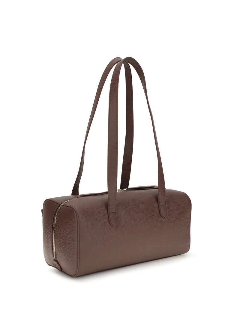 Coccinelle Mavery Shoulder Bag — Brown Calf Leather