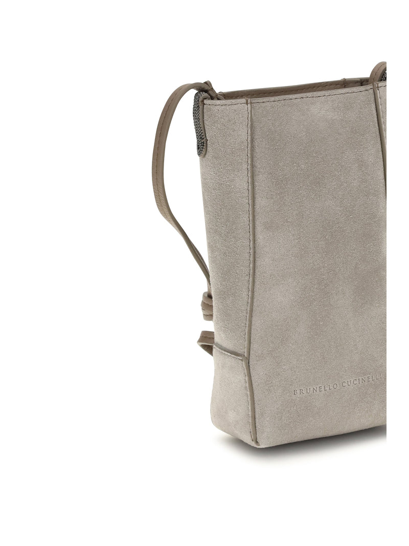 Brunello Cucinelli Bc Duo Card Case — Gray Calf Leather Cases