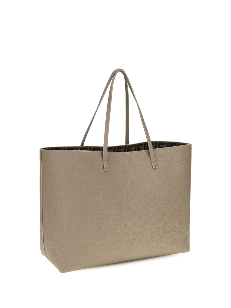Fendi Roll Roman Shoulder Bag — Beige Calf Leather Bos Taurus