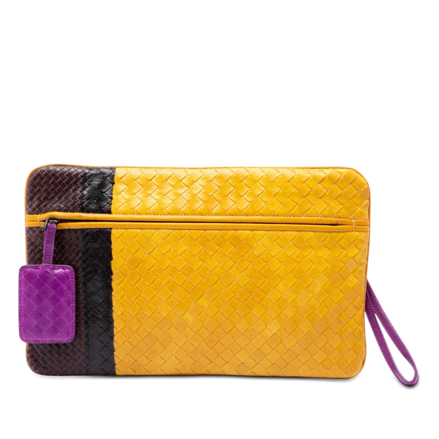 Multicolor Nappa Intrecciato Clutch - Image 1