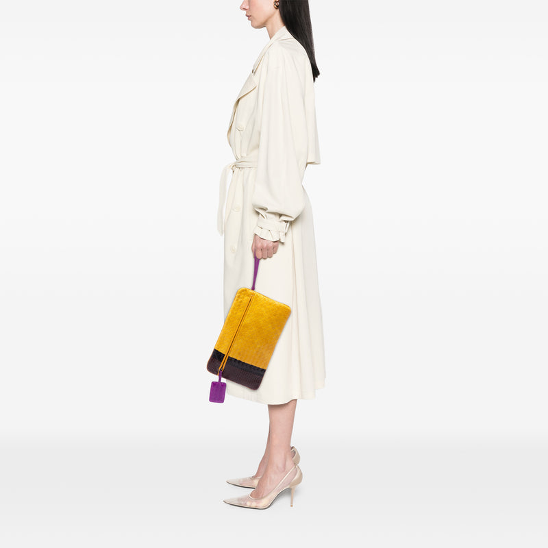 Multicolor Nappa Intrecciato Clutch - Image 6