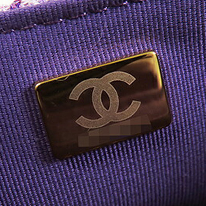 CC Quilted Tweed Top Handle Flap - Image 6