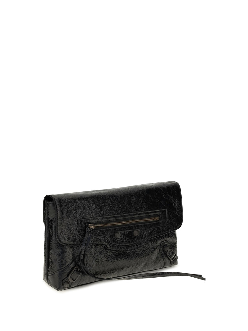 Balenciaga Le City Clutch — Black Lamb Ovis Aries
