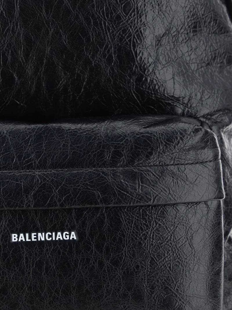 Balenciaga Lamb Leather Backpack — Black