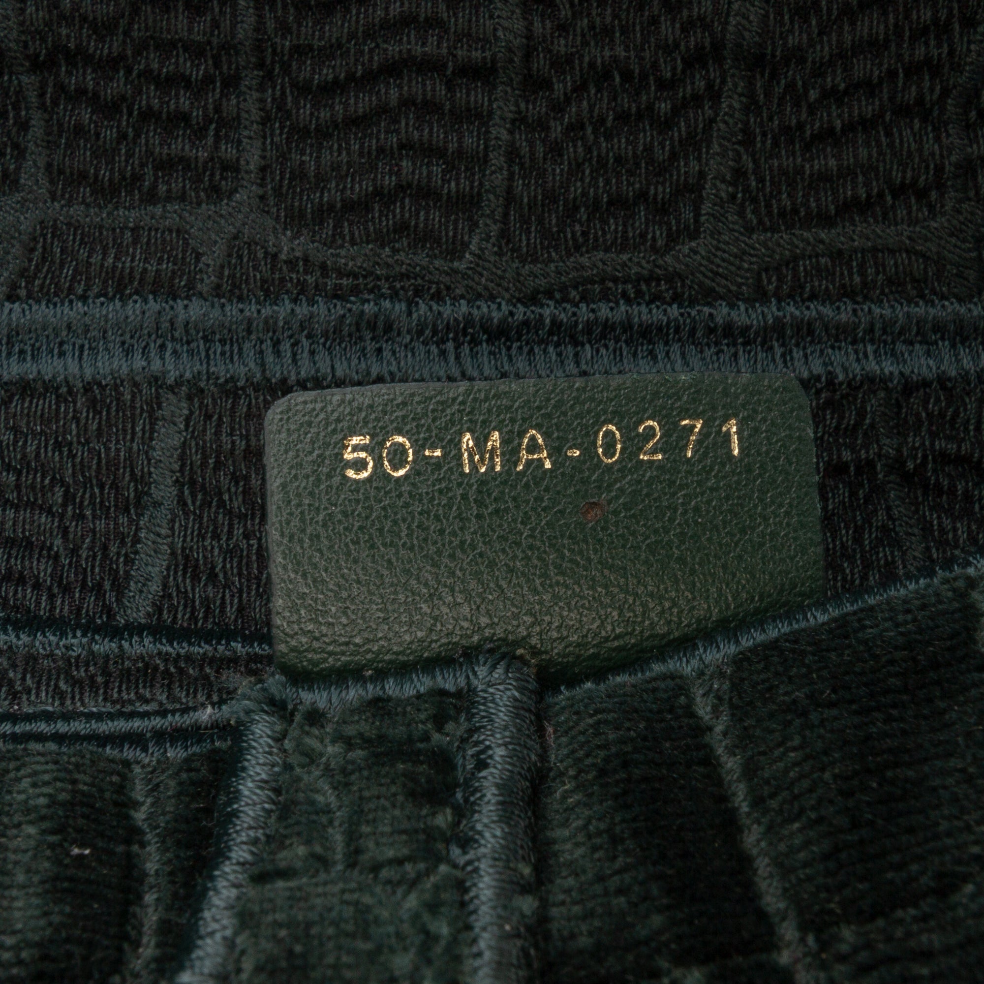 Velvet Embroidered Crocodile Effect Saddle Bag - Image 6