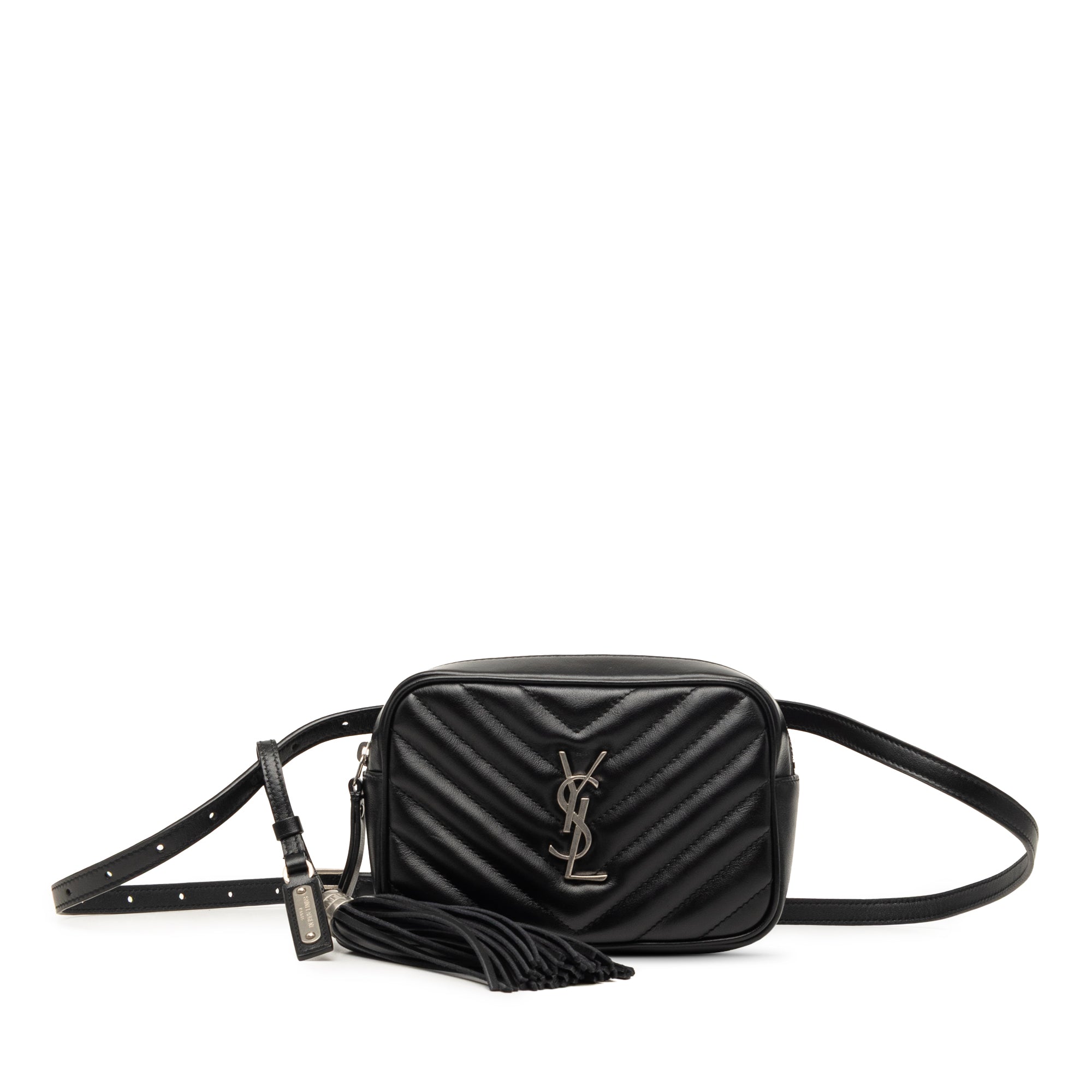 Chevron Calfskin Monogram Tassel Lou Belt Bag - Image 1