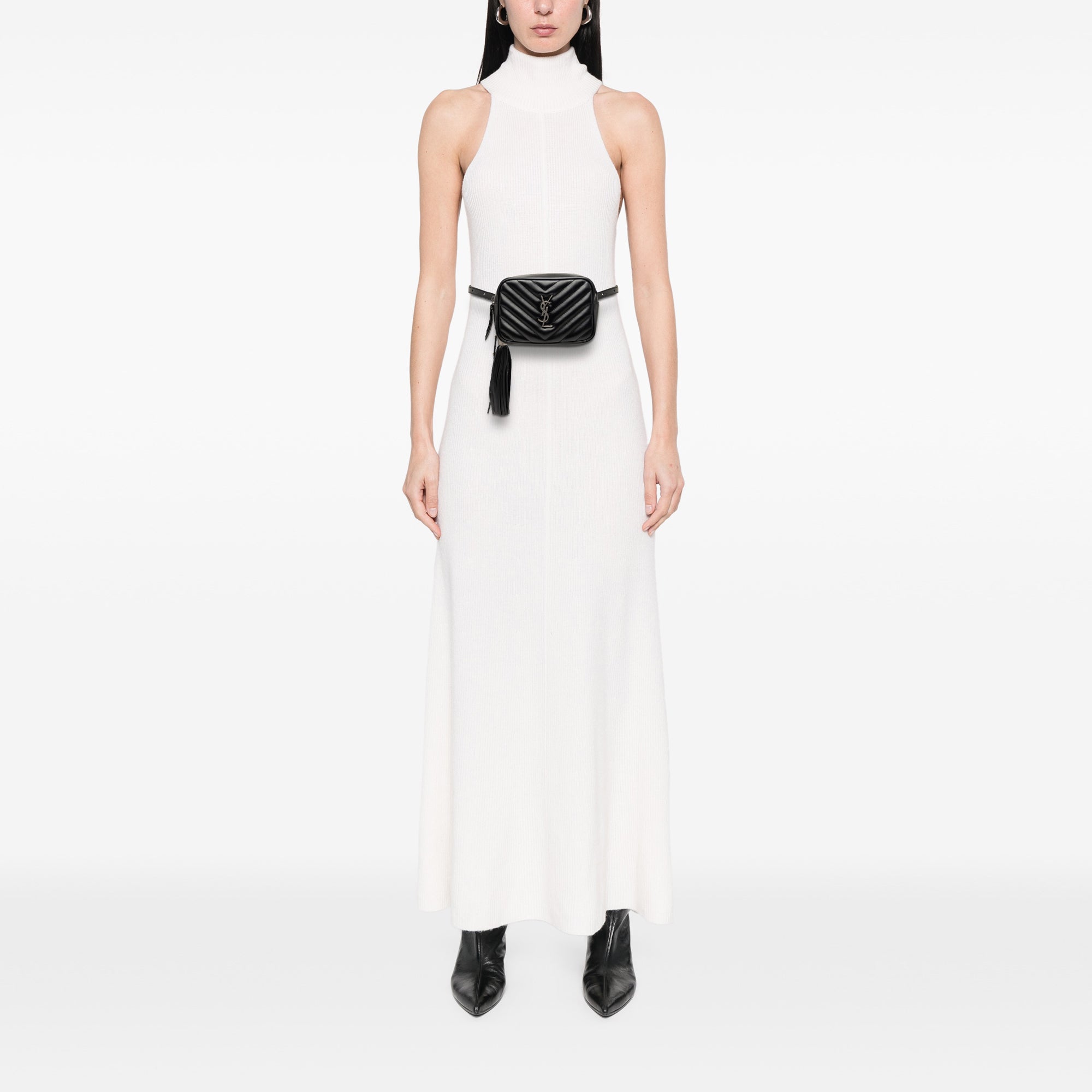 Chevron Calfskin Monogram Tassel Lou Belt Bag - Image 7