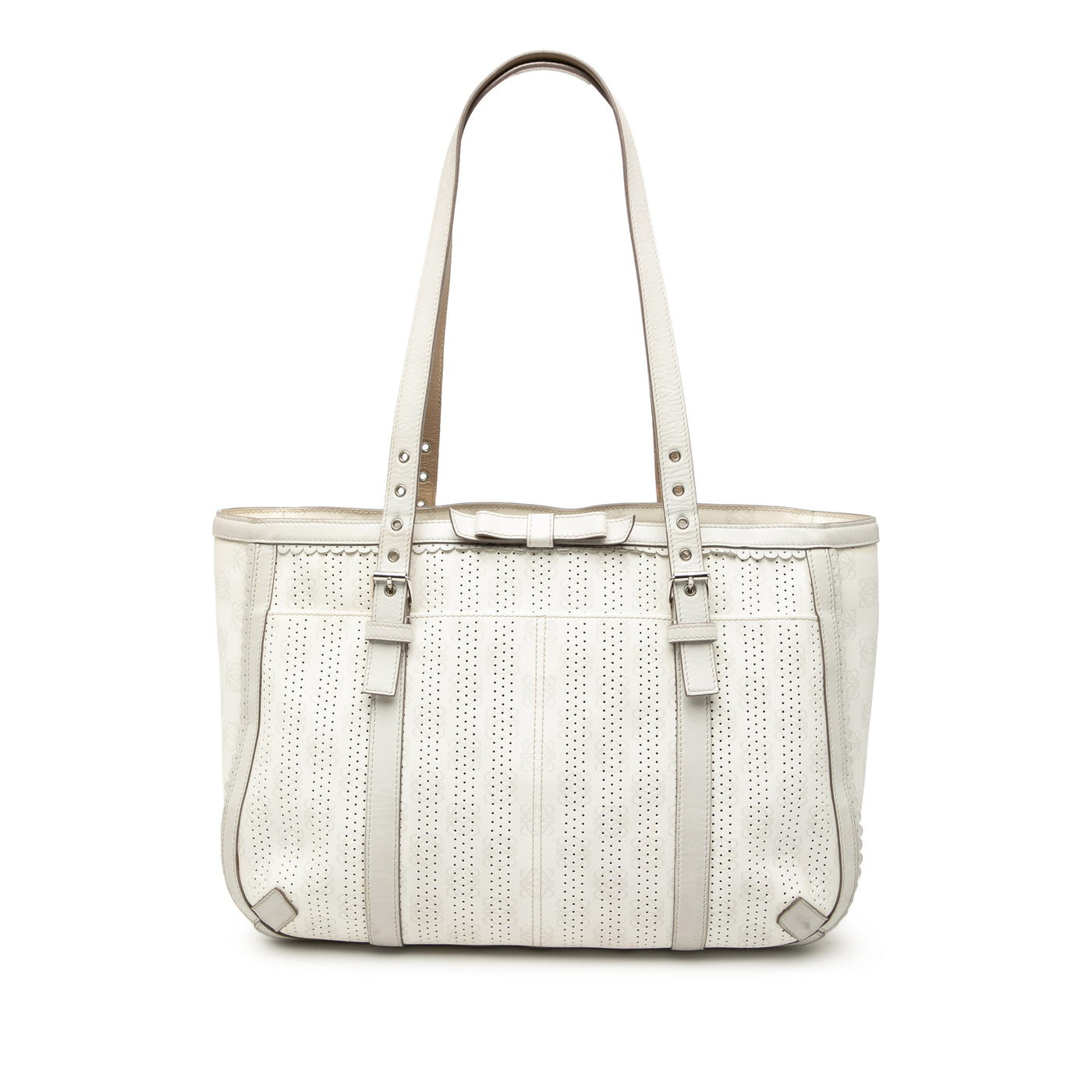 Anagram Perforated Coated Canvas Tote - Image 1