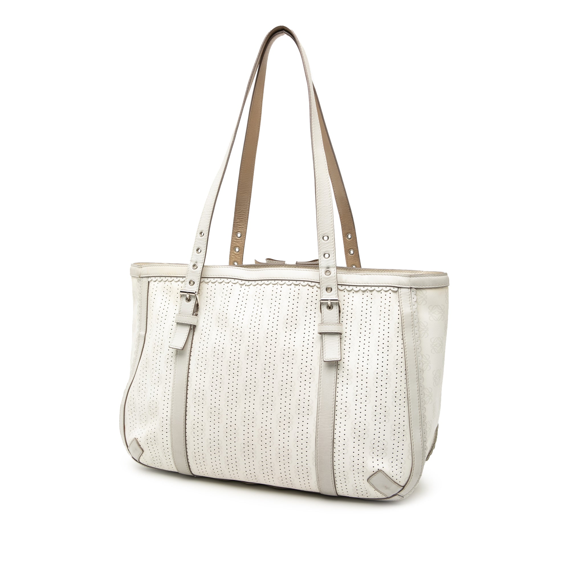 Anagram Perforated Coated Canvas Tote - Image 2