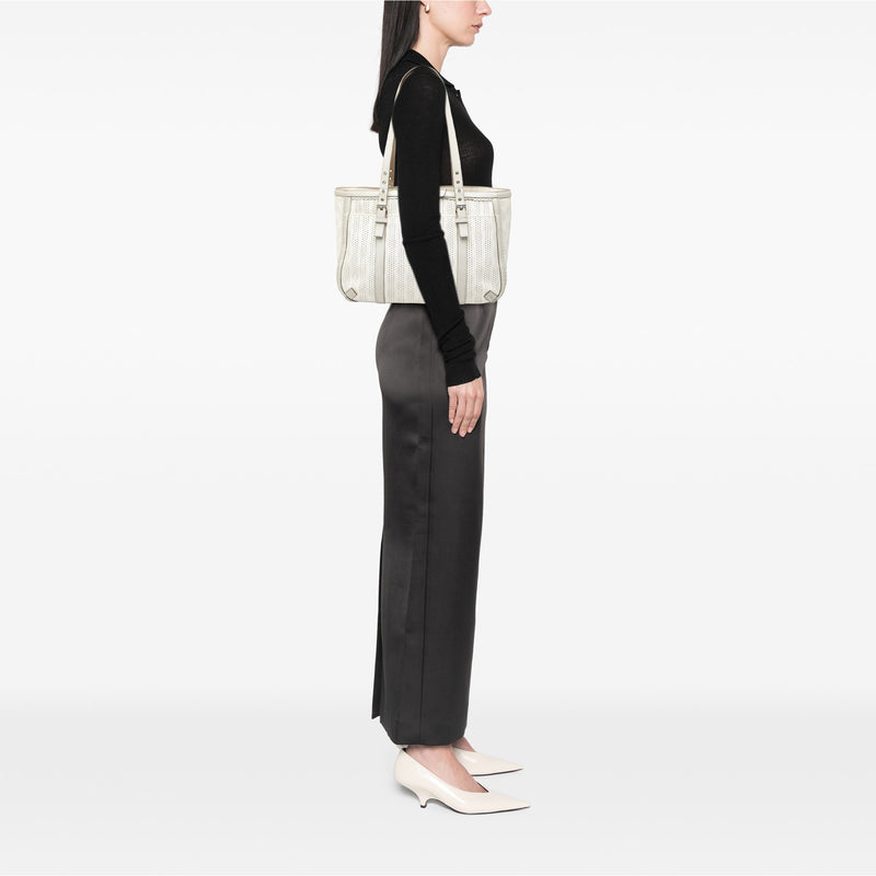 Anagram Perforated Coated Canvas Tote - Image 7