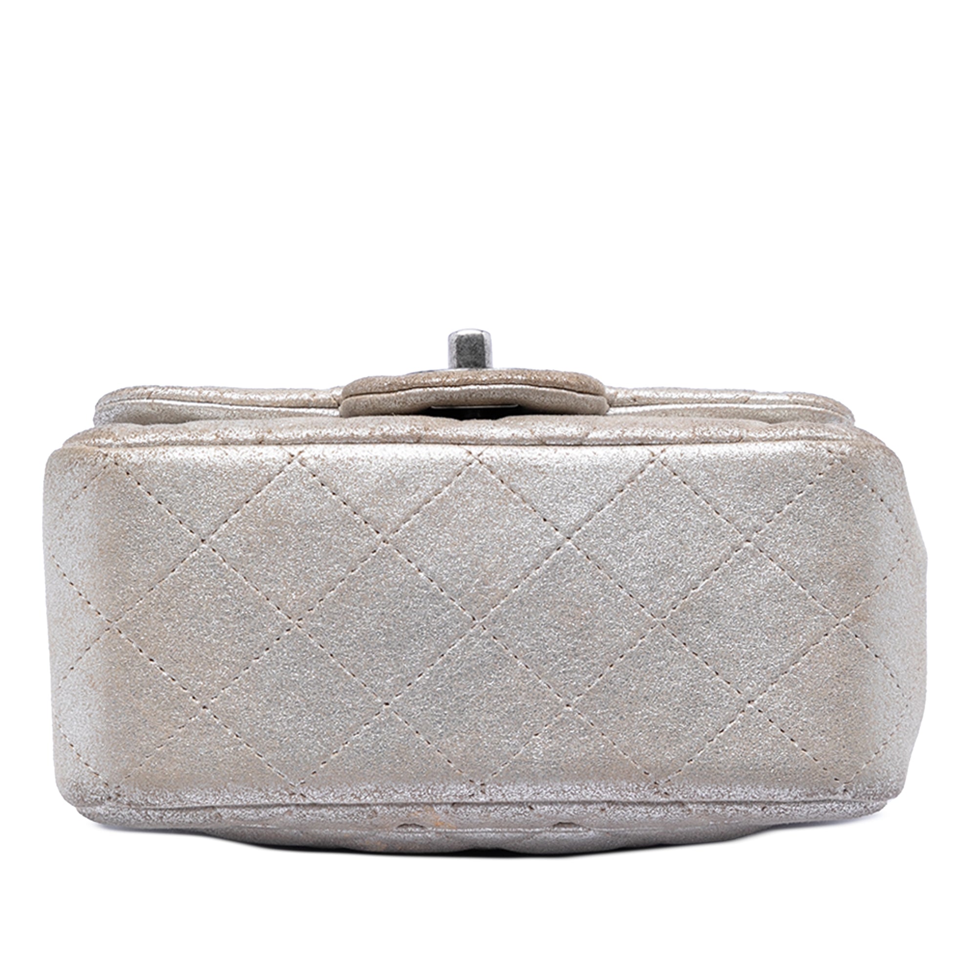Mini Square Classic Metallic Lambskin Single Flap - Image 3