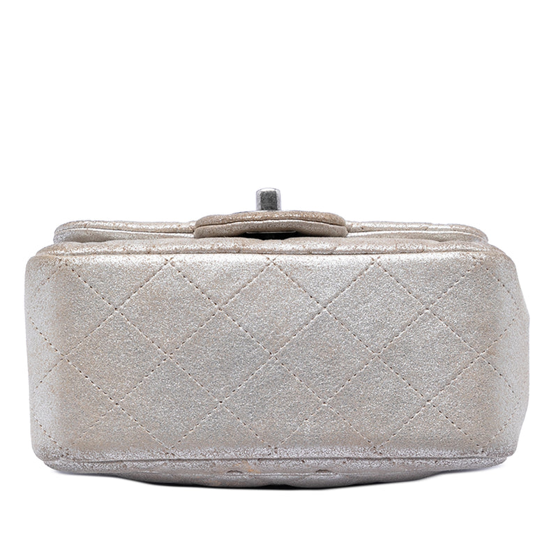 Mini Square Classic Metallic Lambskin Single Flap - Image 3
