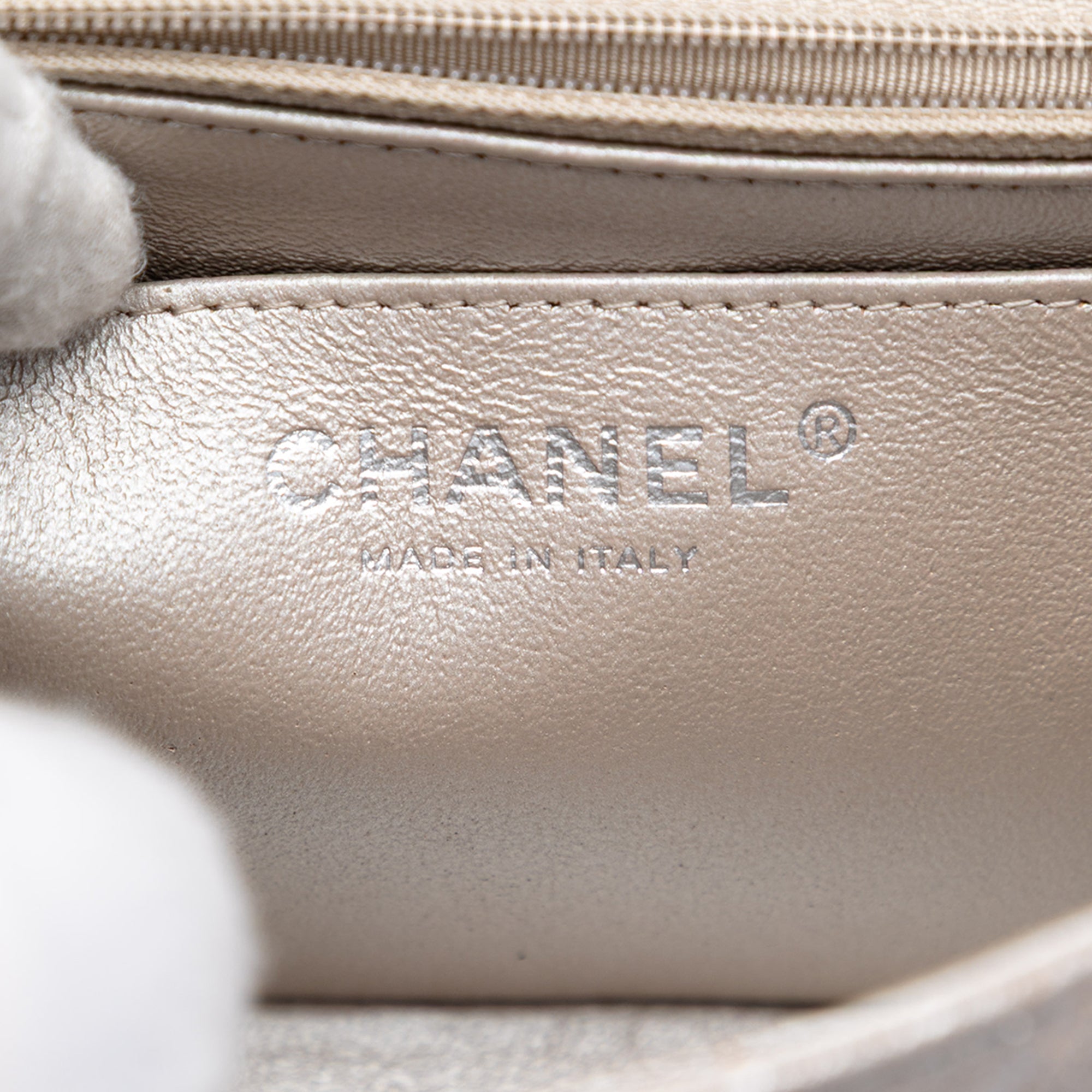 Mini Square Classic Metallic Lambskin Single Flap - Image 5