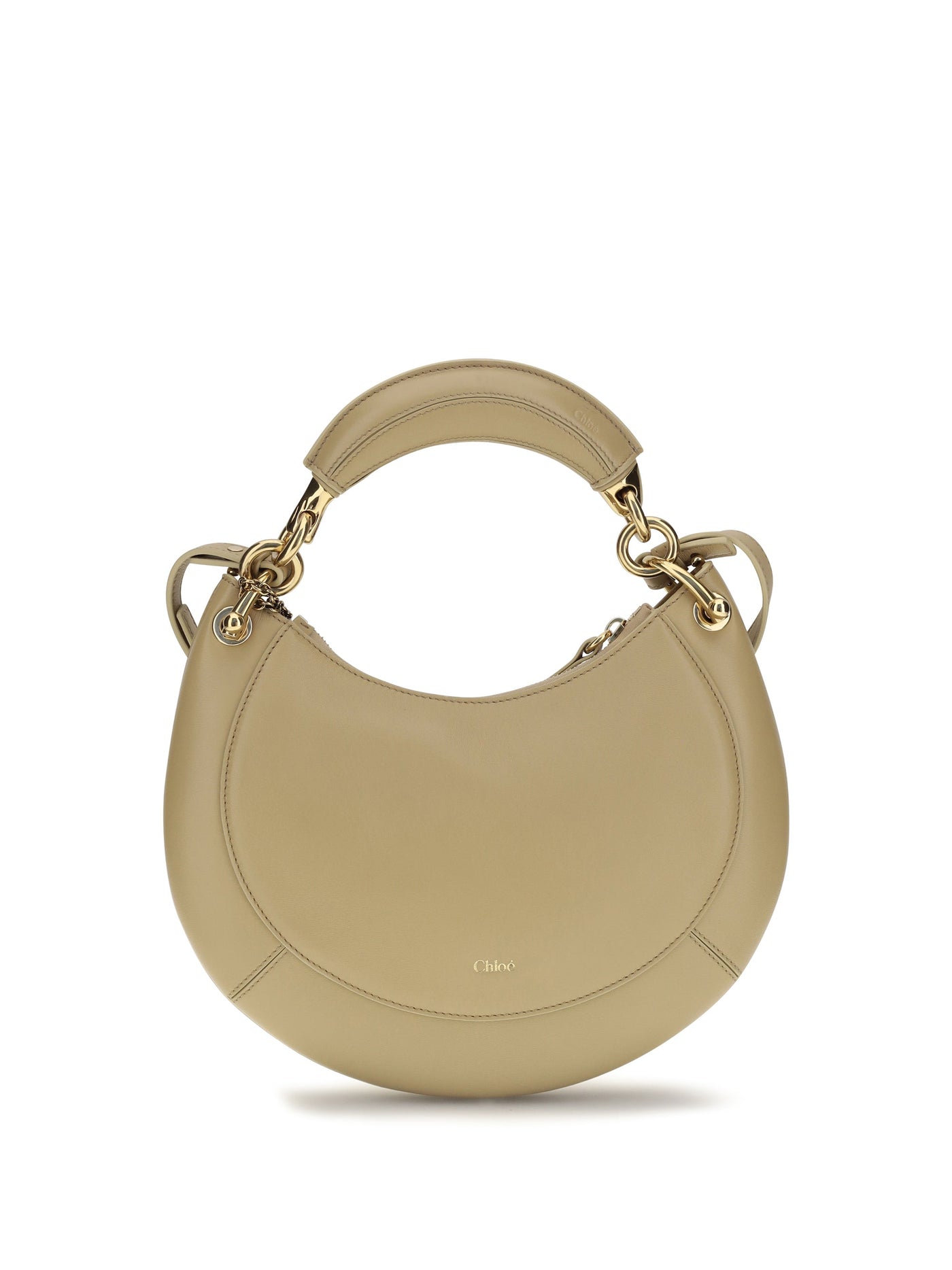 Chloé Marcie Shoulder Bag — Beige Calf Leather Bos Taurus