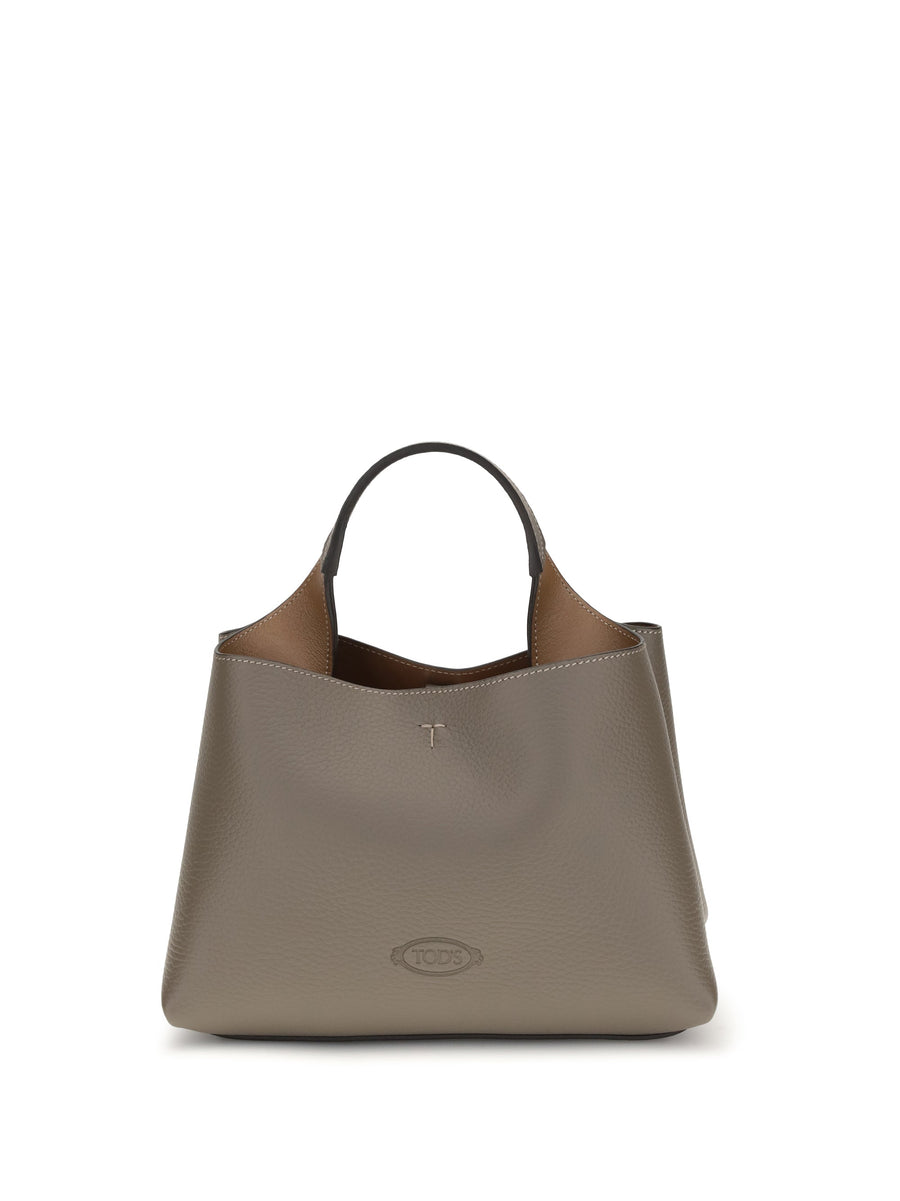 Tods Micro Leather Shoulder Bag — Beige Calf Bos Taurus