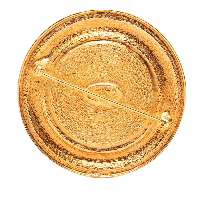Gold Plated 31 Rue Cambon Round Brooch - Image 2