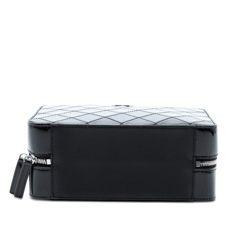 CC Quilted Patent Travel Kit Vanity Case - Image 3