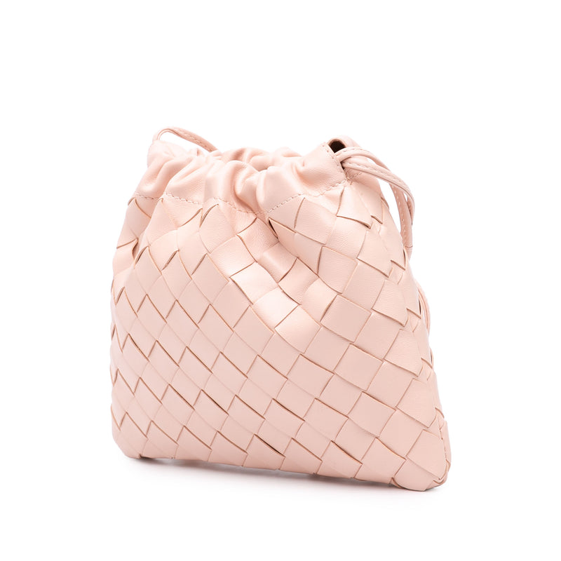 Small Nappa Intrecciato Dustbag Drawstring Crossbody - Image 2