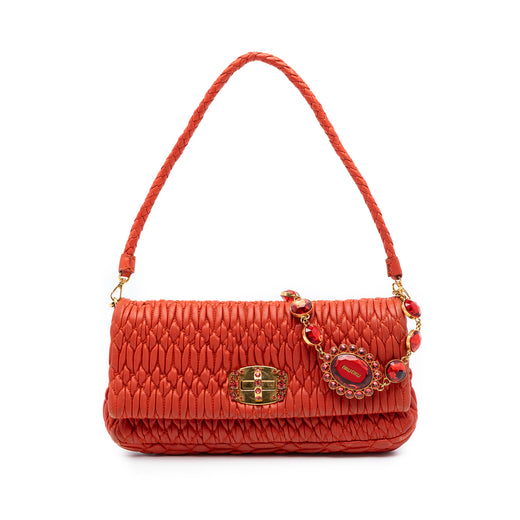 Matelasse Nappa Crystal Chain Satchel - Image 1