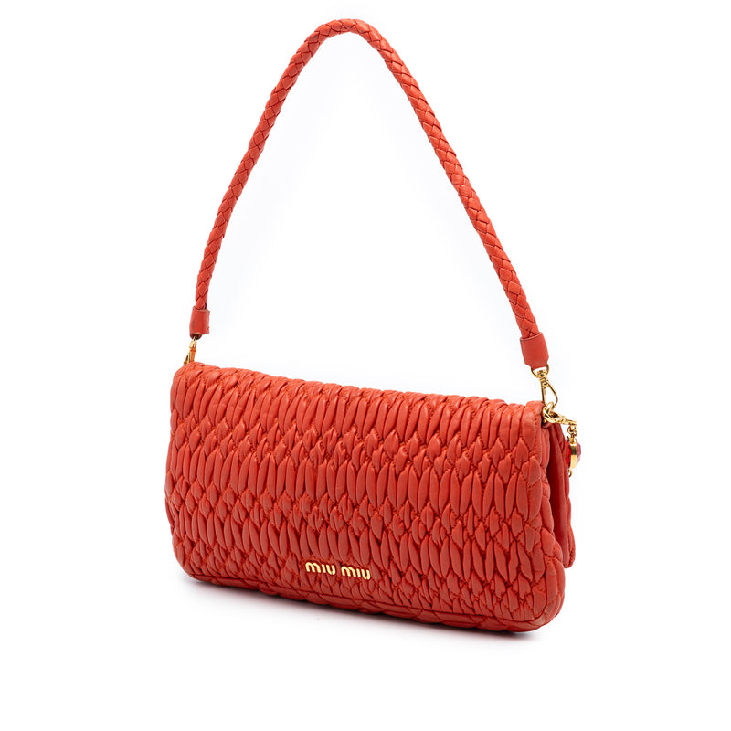 Matelasse Nappa Crystal Chain Satchel - Image 2