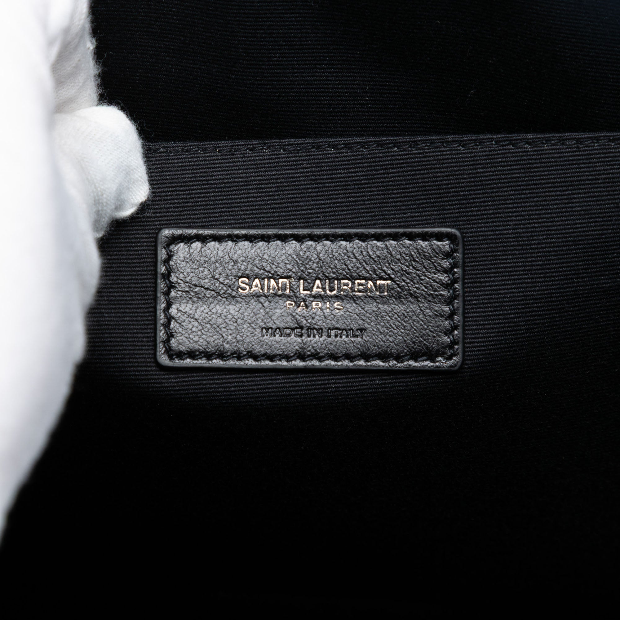 Croc Embossed Leather Monogram Clutch - Image 5