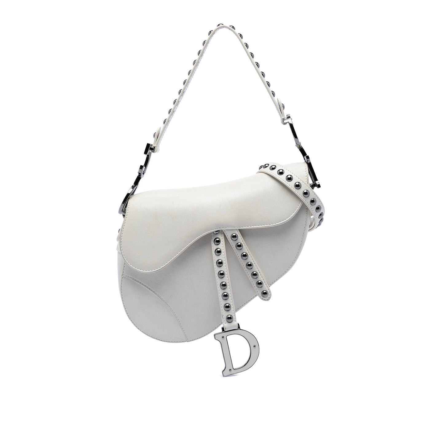 Studded Leather Saddle Bag - Image 1