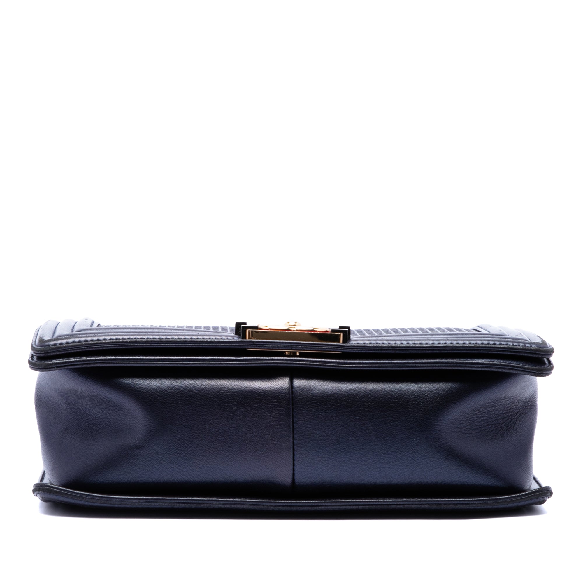 Old Medium Lambskin Embossed Cube Boy Flap - Image 3