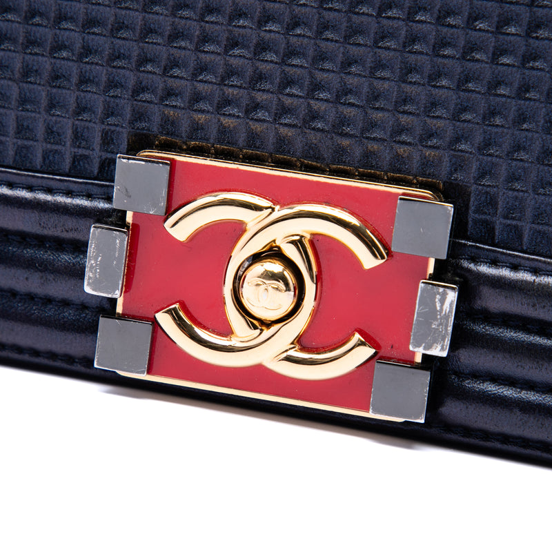 Old Medium Lambskin Embossed Cube Boy Flap - Image 5