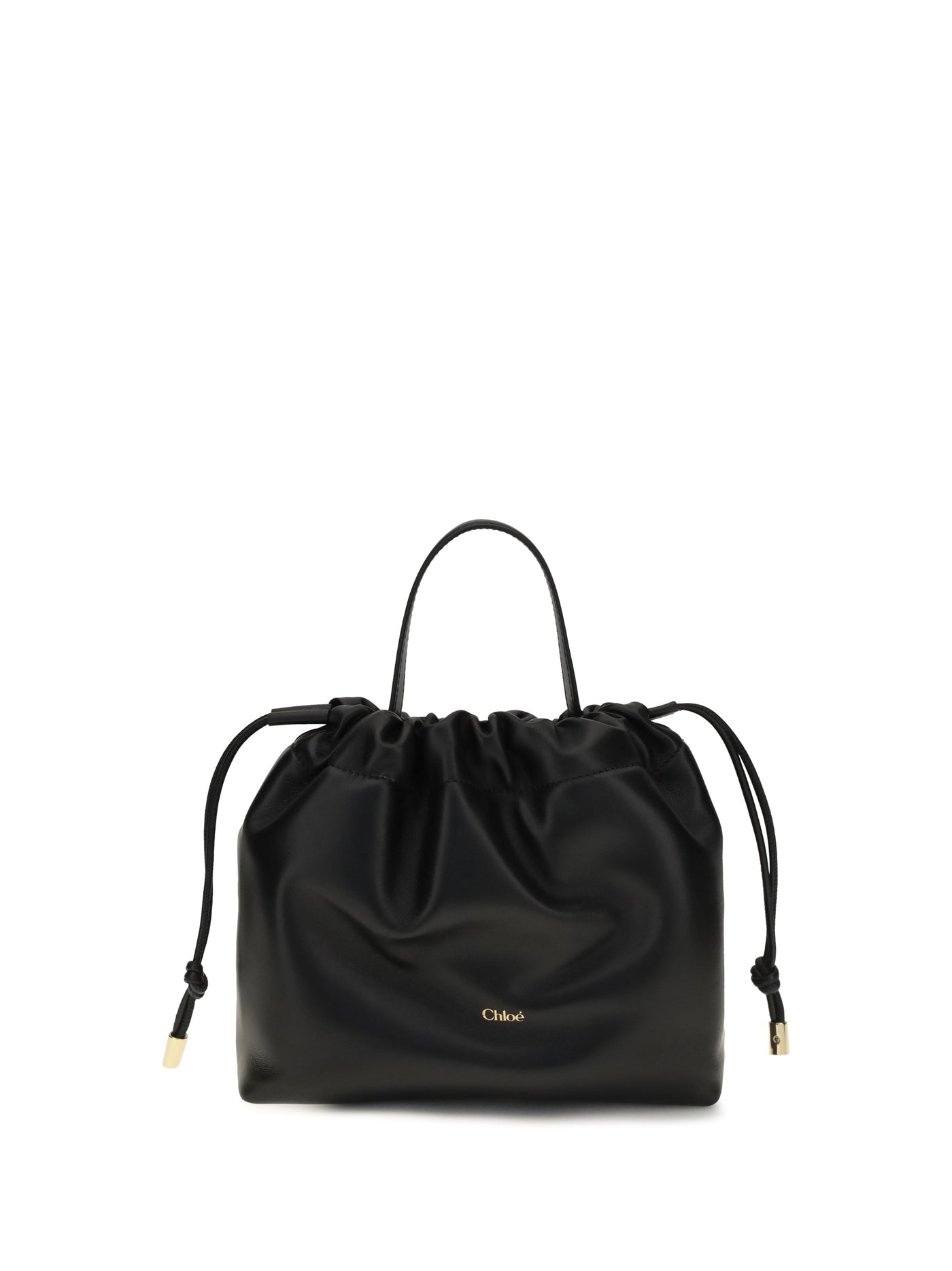 Chloé Icons Shoulder Bag — Black Lamb Ovis Aries