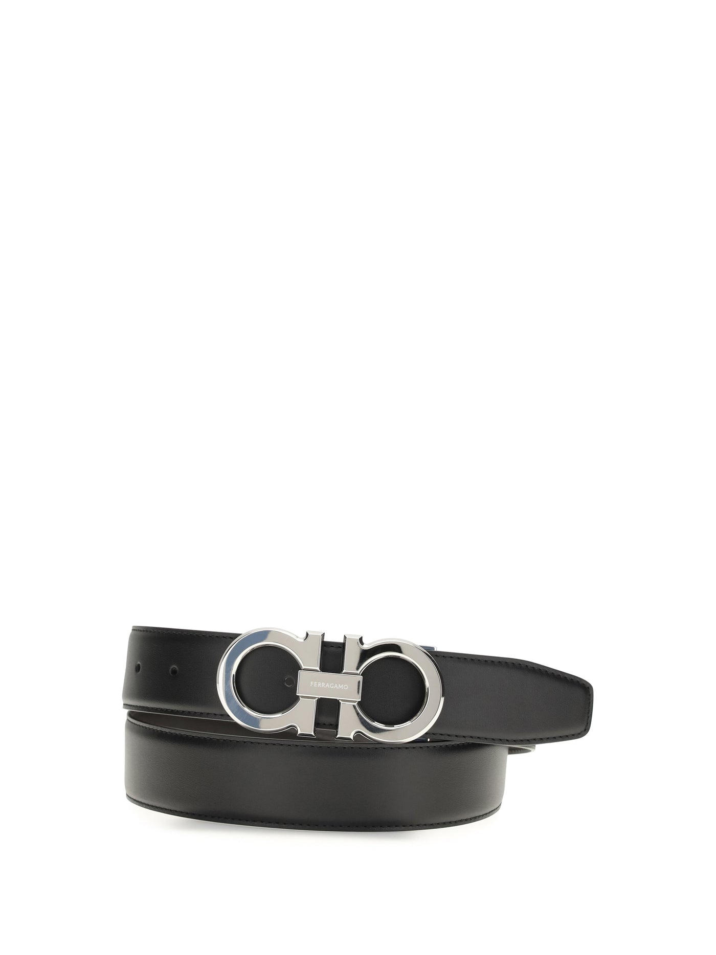 Ferragamo Belt — Black Leather