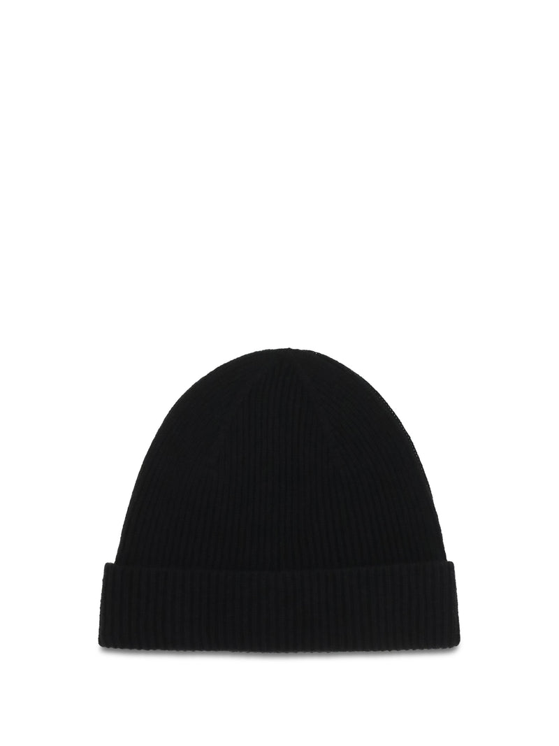Kiton Ucpl003k0239l04 Ribbed Merino Wool Beanie — Black Beanies