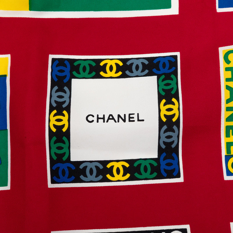 CC Logo Printed Silk Scarf 90 - Image 4