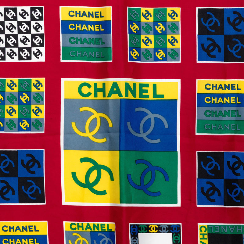 CC Logo Printed Silk Scarf 90 - Image 6