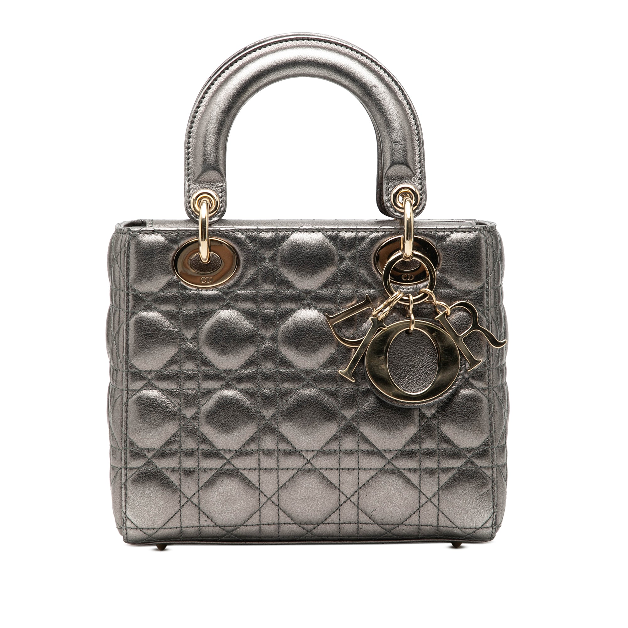 Small Metallic Lambskin Cannage My ABCDior Lady Dior - Image 1
