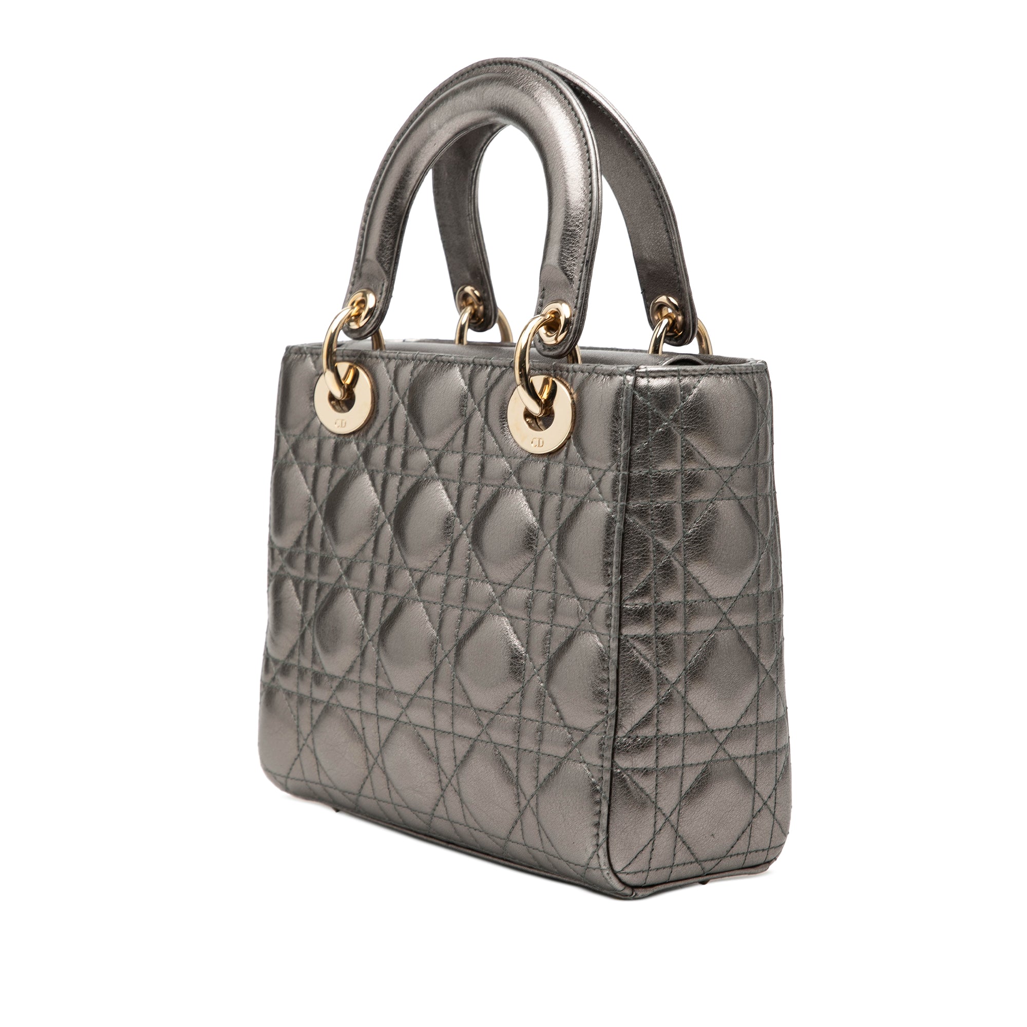 Small Metallic Lambskin Cannage My ABCDior Lady Dior - Image 2