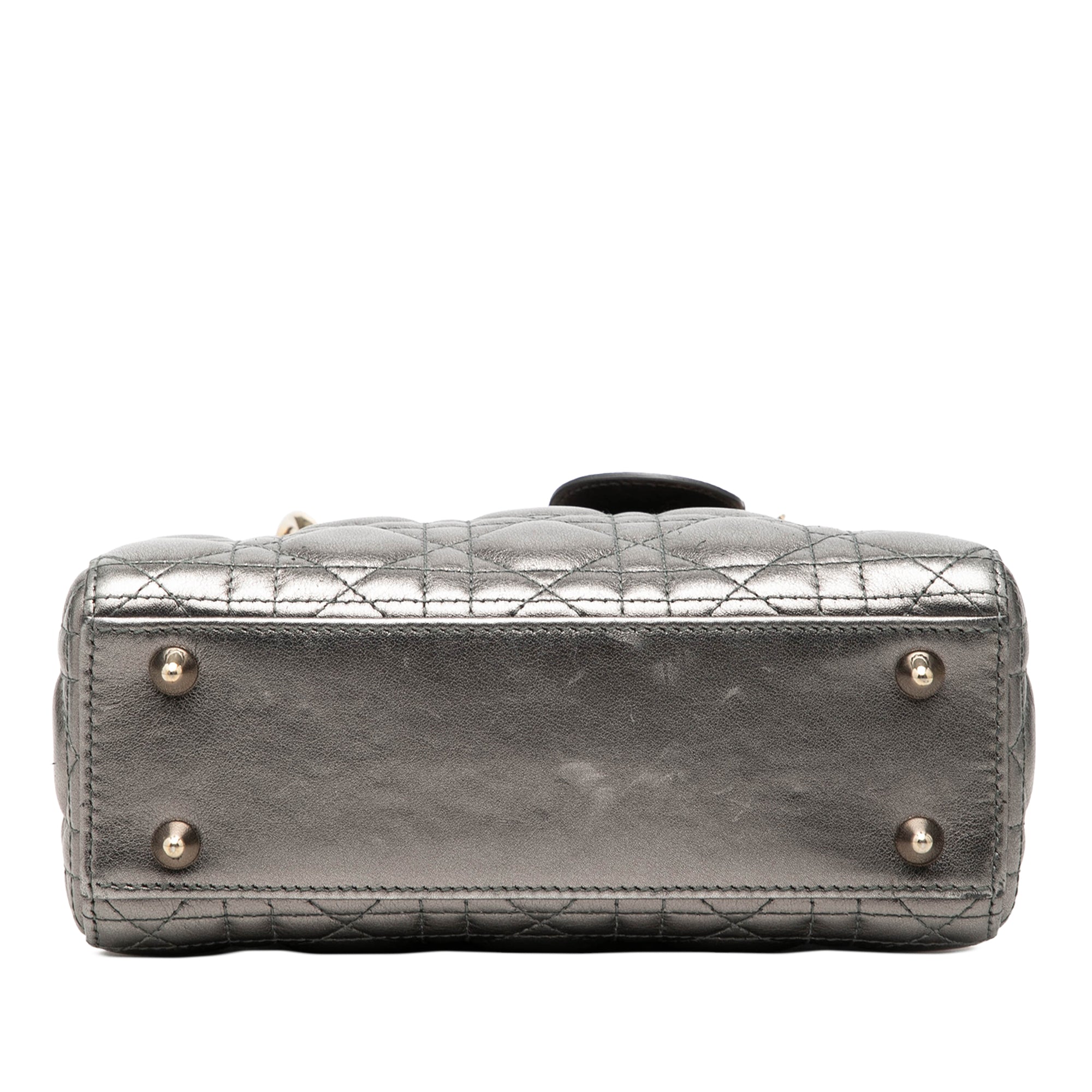 Small Metallic Lambskin Cannage My ABCDior Lady Dior - Image 3