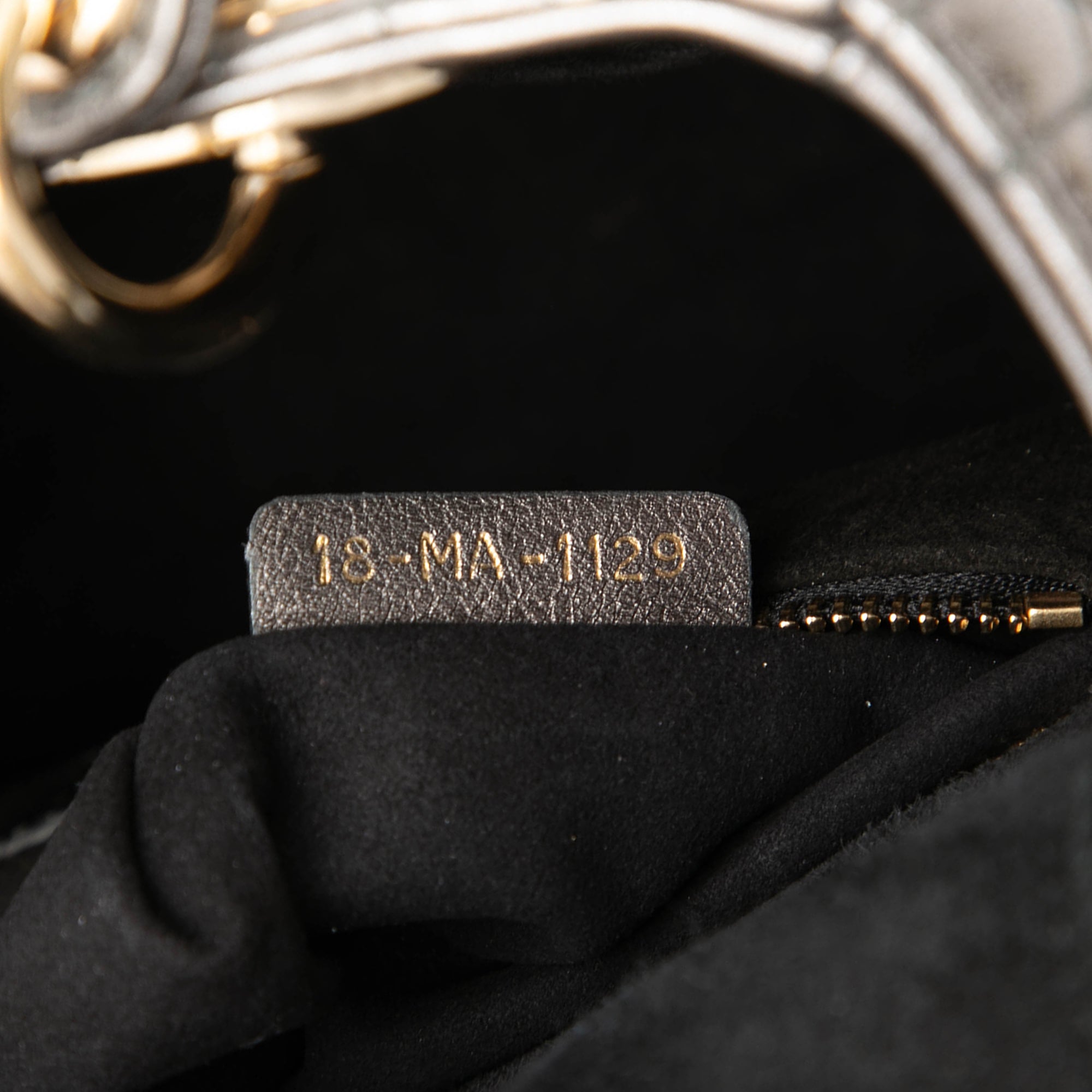 Small Metallic Lambskin Cannage My ABCDior Lady Dior - Image 6