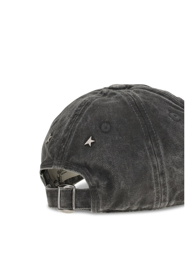 Golden Goose Gup02837p002734 Baseball Cap — Gray Cotton Caps