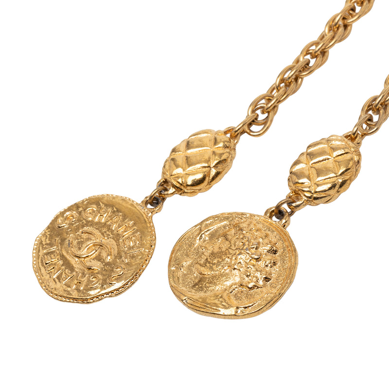 CC Gold Plated Medallion Wrap Around Necklace - Image 2