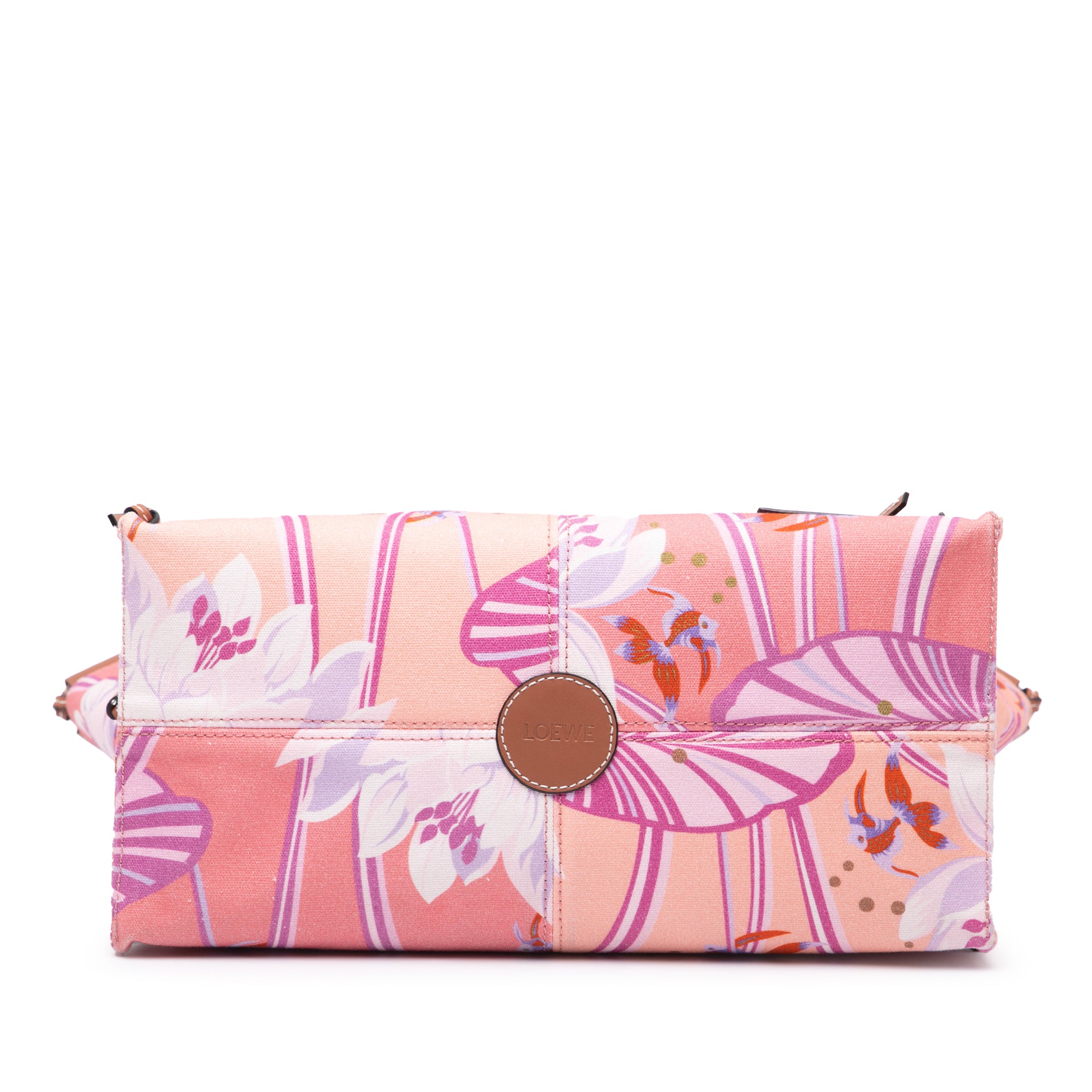 Paulas Ibiza Small Canvas Waterlily Print Cushion Tote - Image 3