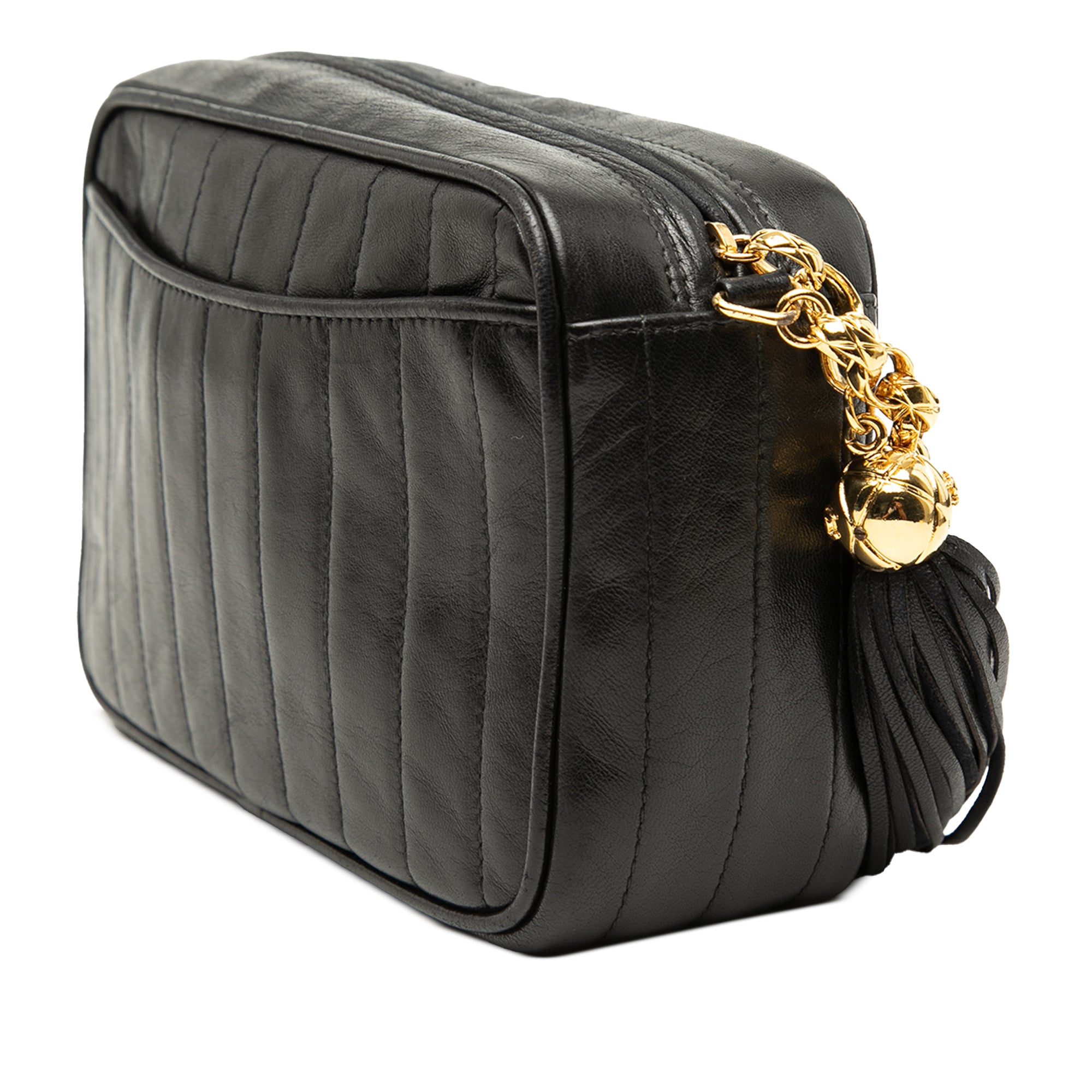 CC Vertical Quilted Lambskin Tassel Camera Bag - Image 2