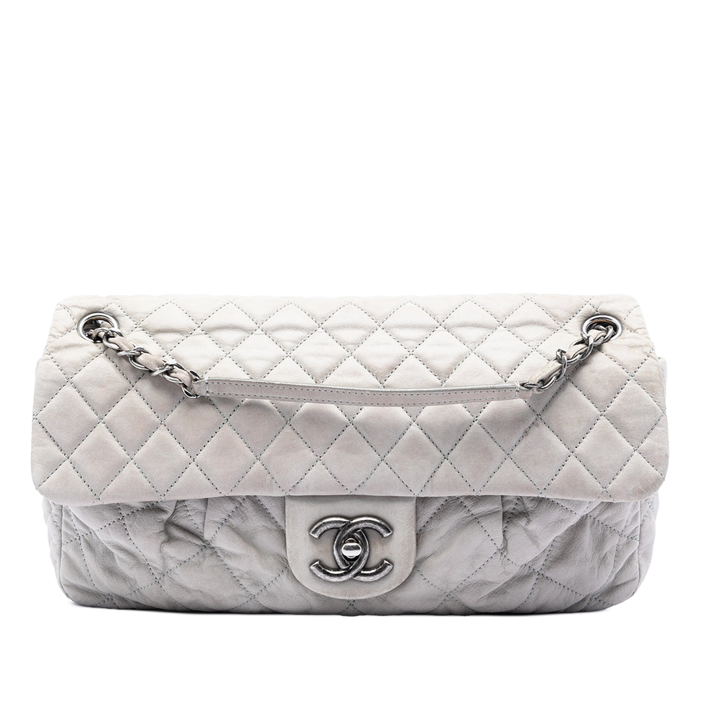 Large Quilted Iridescent Calfskin Coco Pleats Flap - Image 1