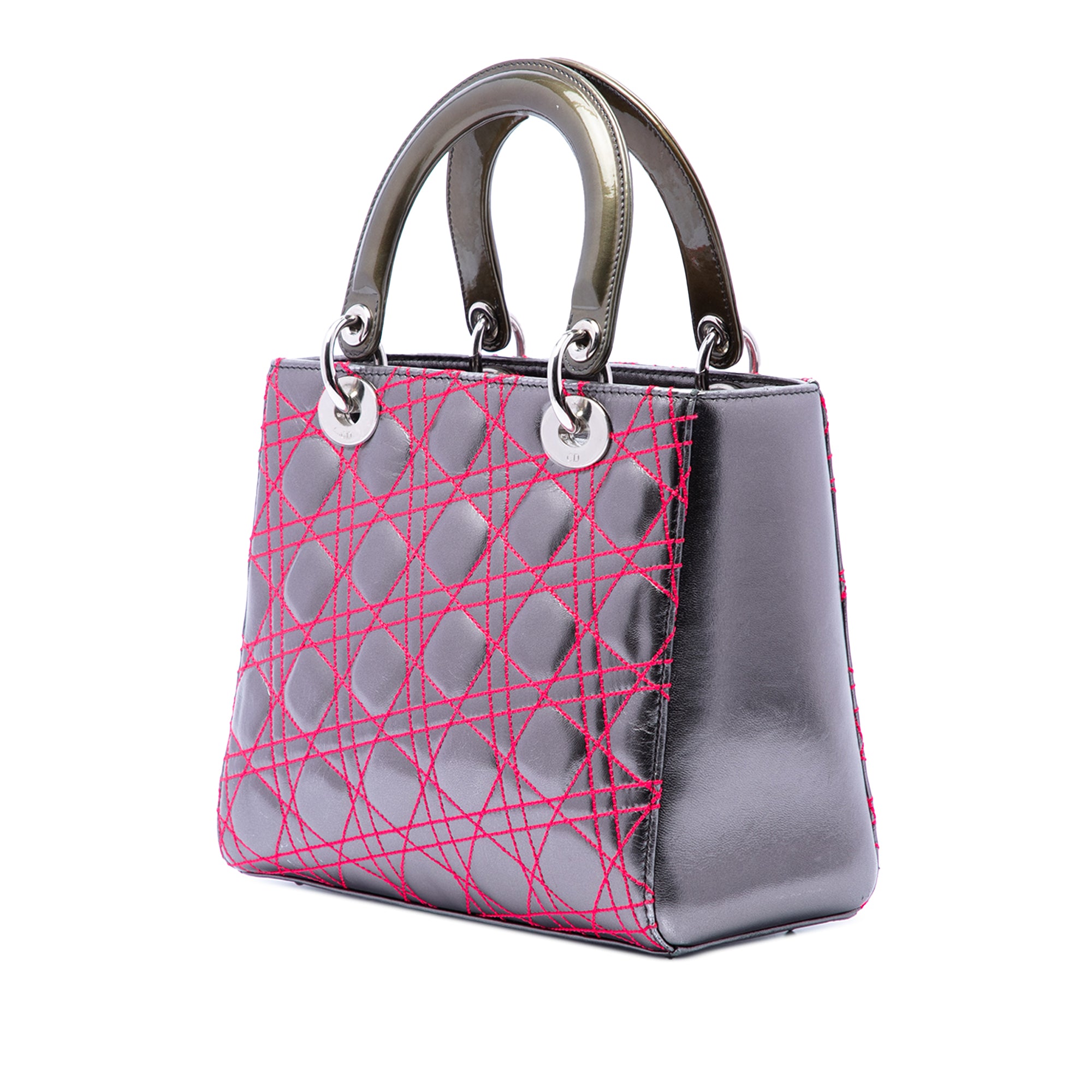 Anselm Reyle Medium Metallic Lambskin Cannage Lady Dior - Image 2