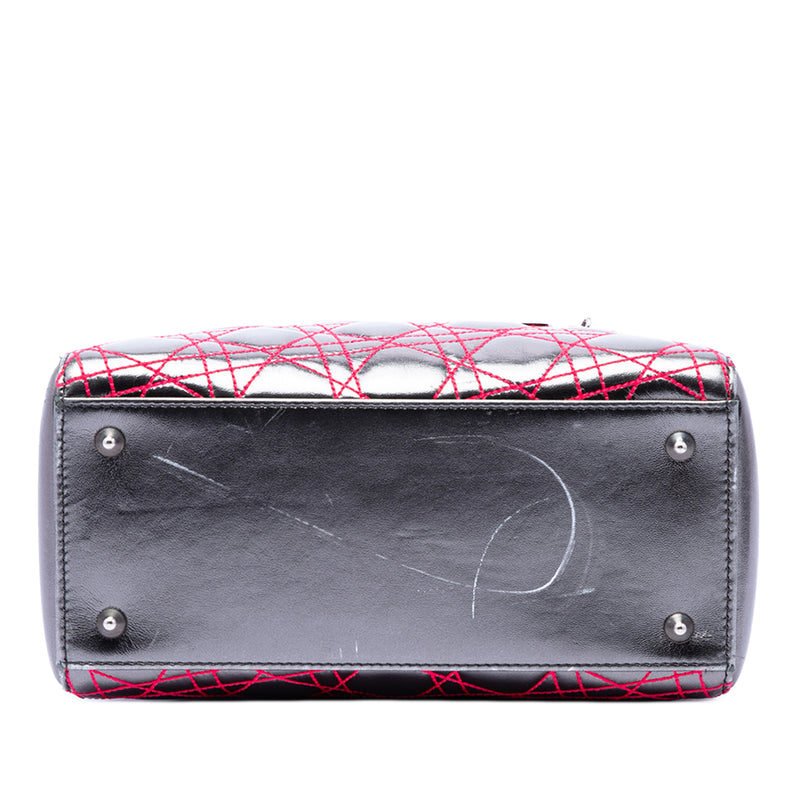 Anselm Reyle Medium Metallic Lambskin Cannage Lady Dior - Image 3