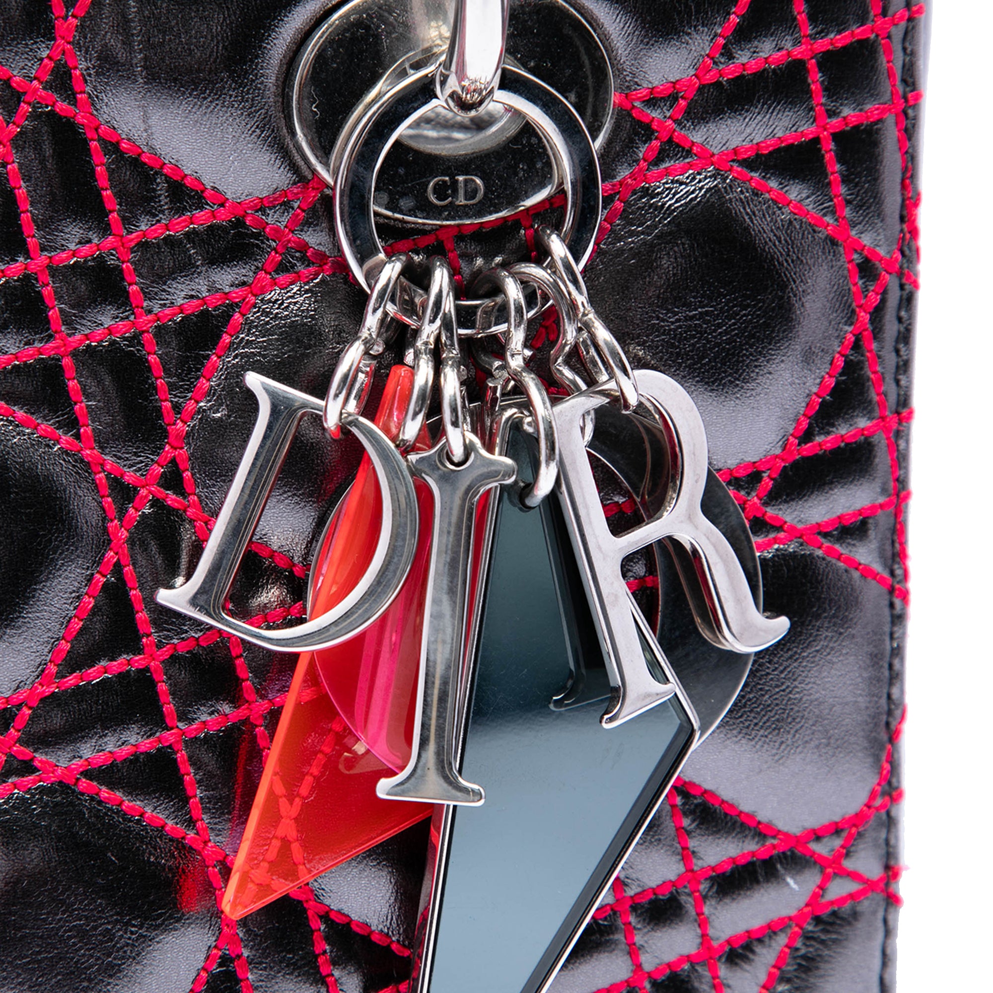 Anselm Reyle Medium Metallic Lambskin Cannage Lady Dior - Image 5