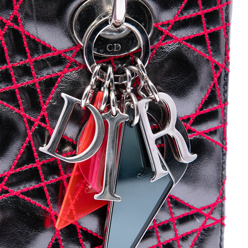 Anselm Reyle Medium Metallic Lambskin Cannage Lady Dior - Image 5