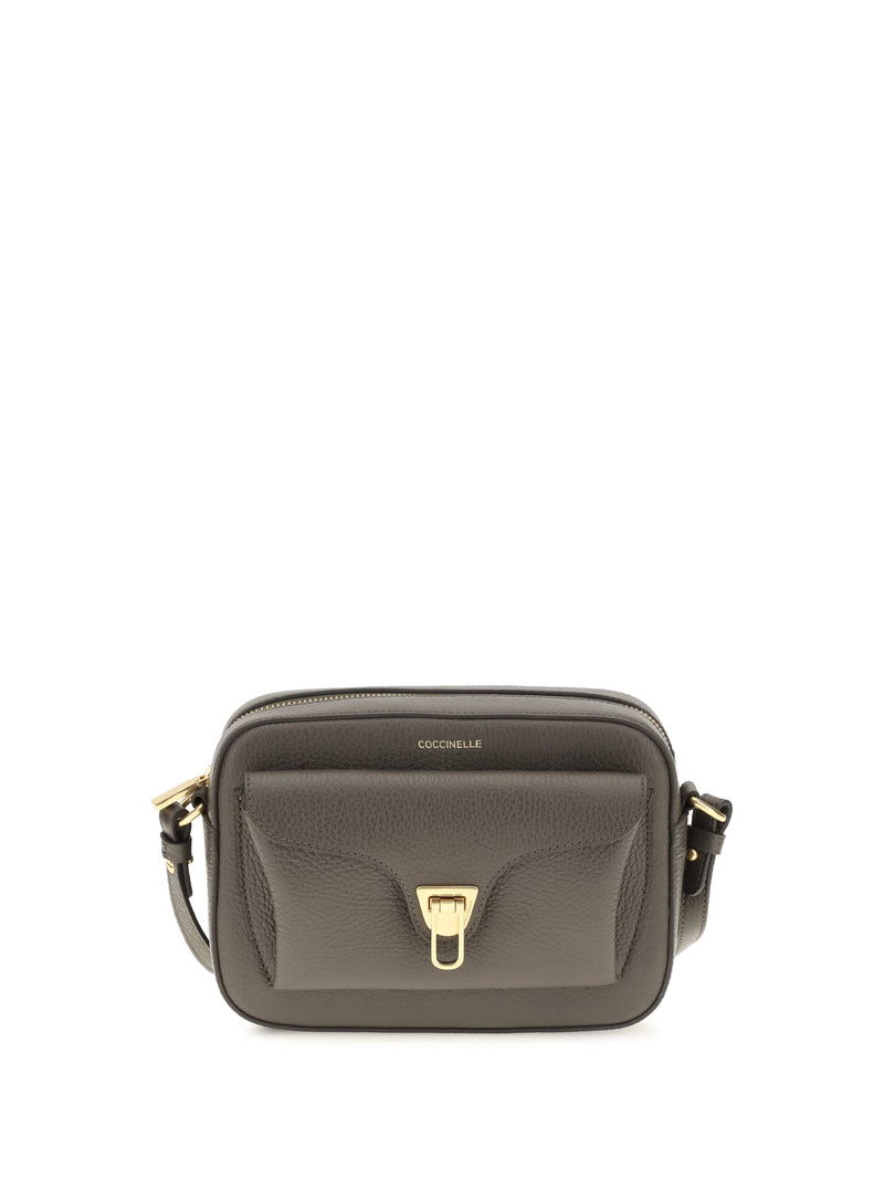 Coccinelle Shoulder Bag — Gray Calf Leather